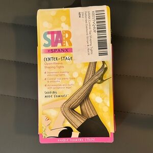 SPANX Black and White Patterned Tights